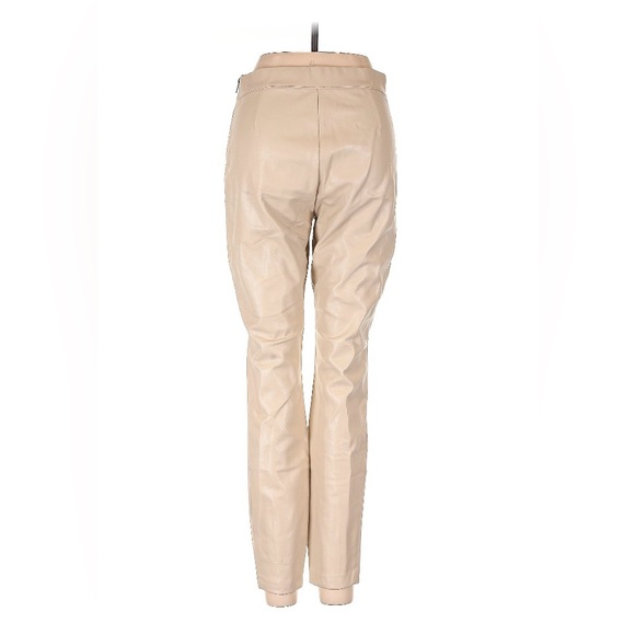 Zara Tan Faux Leather Low Rise Skinny Leg Pants - Picture 2 of 4